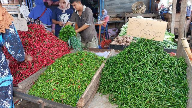 Pasar tradisional Kota Stabat.