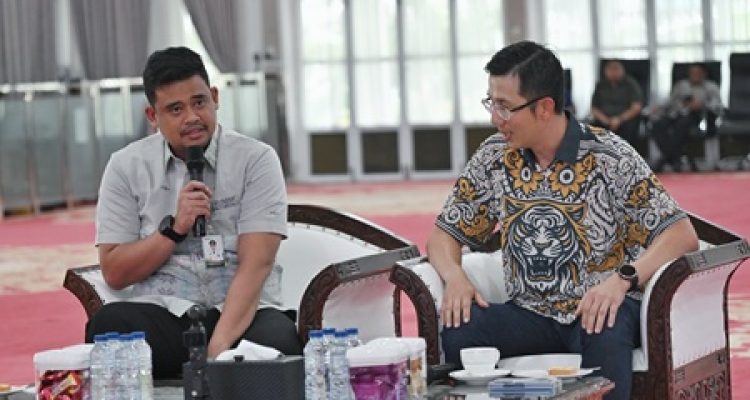 Gubernur Sumatera Utara (Sumut) Muhammad Bobby Afif Nasution menerima audiensi EVP-Head Of Circle Sumatera PT. Indosat Ooredoo Hutchison di Aula Tengku Rizal Nurdin Jalan Sudirman Nomor 41 Medan, Kamis (4/6/2026). Foto/Diskominfo Sumut.