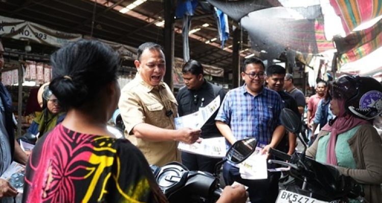 Kepala Bapenda Sumut Sutan Tolang Lubis turun menyosialisasikan Gerakan Sadar Pajak Kendaraan (GAS KEN) , Rabu (8/7/2026).