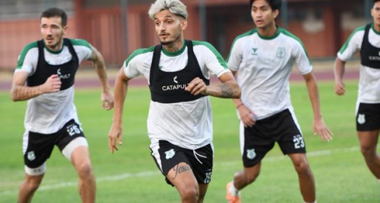 Sesi latihan skuad PSMS Medan jelang laga hadapi Persija, Sabtu (1/8/2026) sore