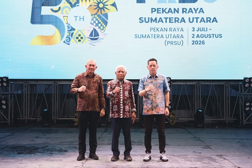 WhatsApp Image 2026-08-03 at 07.20.43 Wakil Gubernur Sumut, Surya menutup Pekan Raya Sumatera Utara ke 50 Tahun 2026 di Panggung Utama PRSU, Jalan Gatot Subroto, Medan, Minggu (2/8/2026). Foto/Diskominfo Sumut
